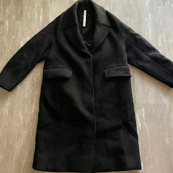 Lululemon Wool Long Coat Black Size 6 PrimaLoft Insulated Jacket Winter - Picture 3 of 8